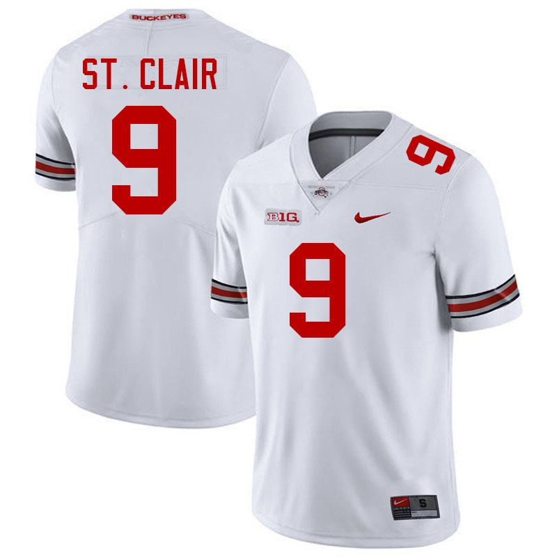 Tavien St. Clair Ohio State Buckeyes Jersey College Football Uniforms-White